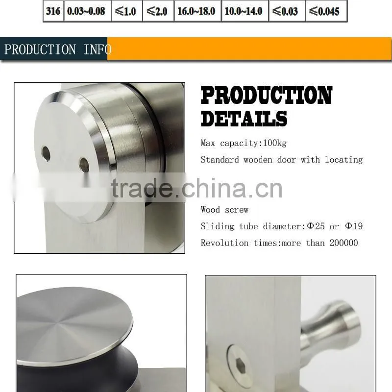 2016 Hot sale sliding solid wooden wardrobe door roller system