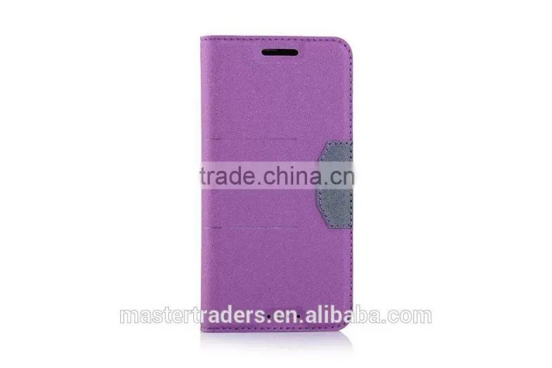 Frosted Auto Pull Flip Wallet PU Leather Case For HTC M9 MT-3024