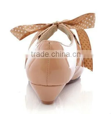 Fashion Nude color wedge shoes for gilrs