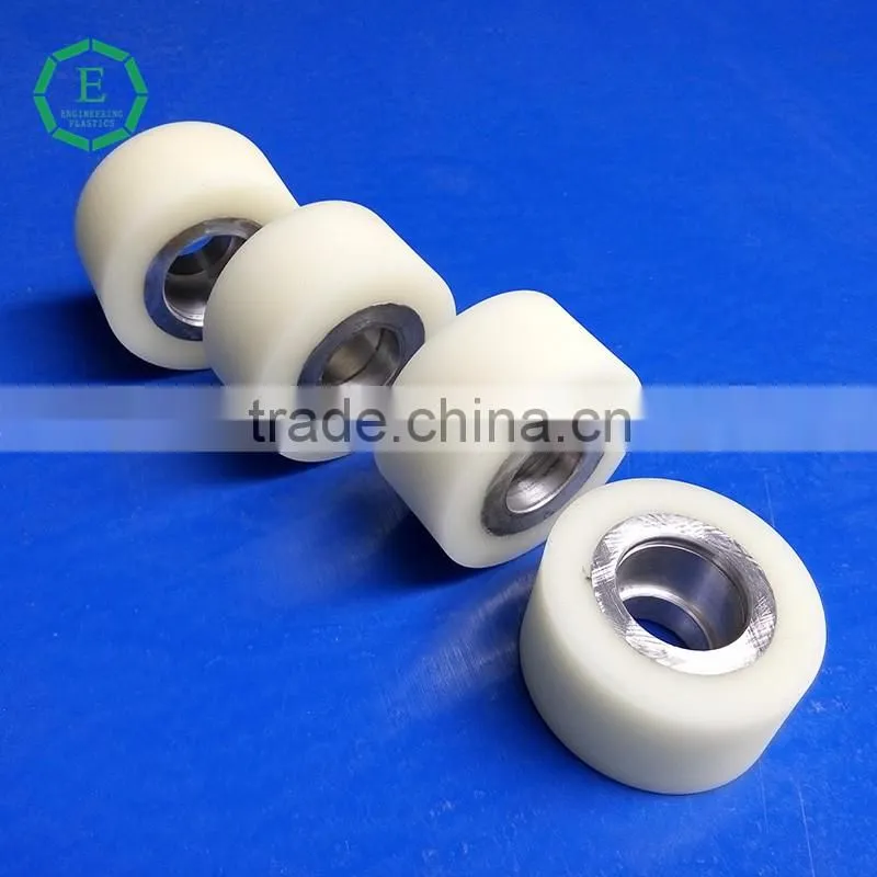 Custom color PU plastic trolley wheel pu roller pulley