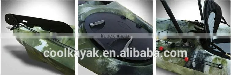 single fishing canoe kajak with rudder and pedal from cool kayak