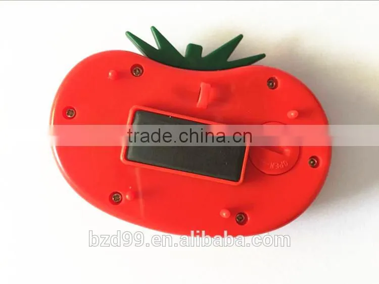 Funny Small Tomato Orange Fruit Digital Countdown Timer With Strang Magnet/ Count Up/down Household Necessary