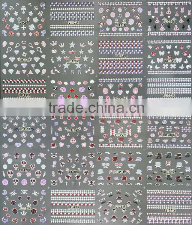 halloween nail art Wraps Houndstooth Slide Decals