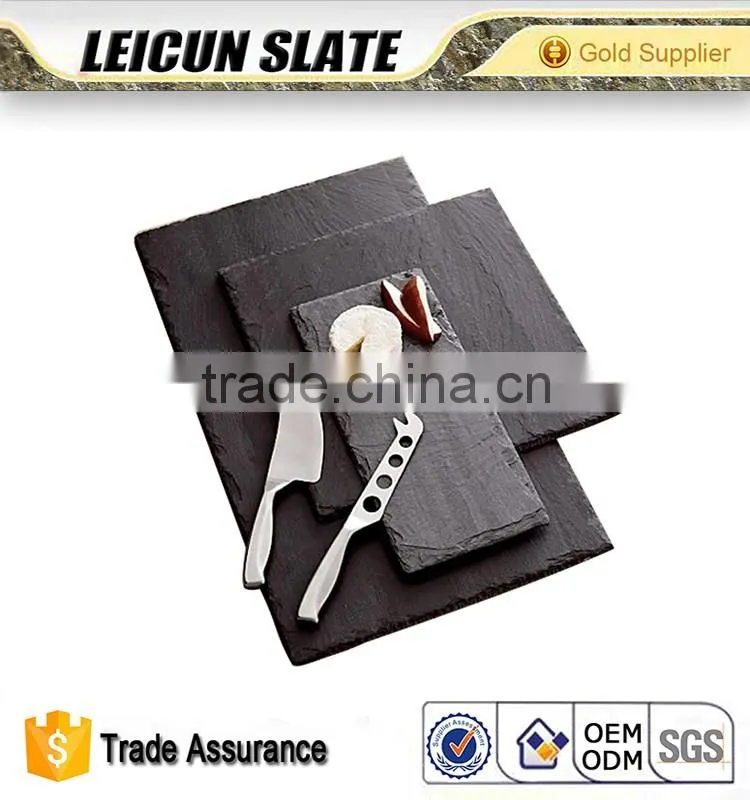 Factory Direct Sales Wholesale Natural Rectangle Black Slate Plate Stone Plate