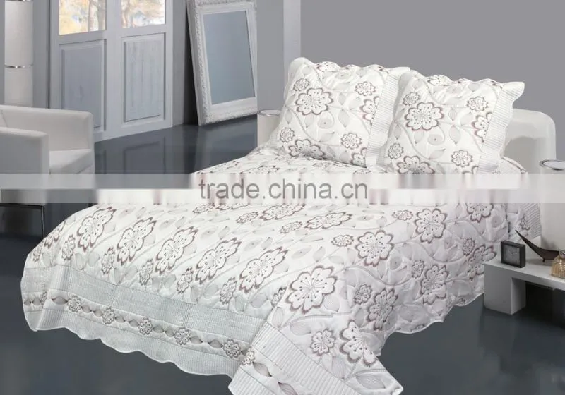 2015 New designs,cheap plain bedspread bedsheets quilt throw set