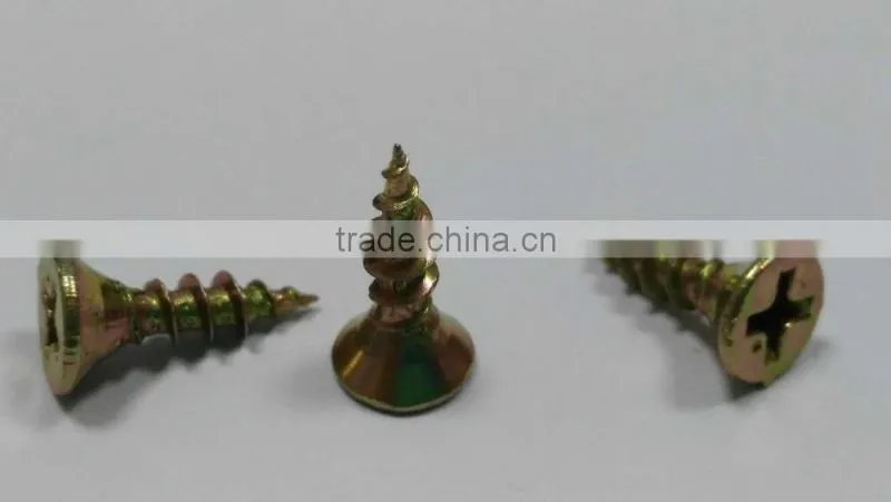 Flat head steel 14mm length small selft tapping collated drywall screw
