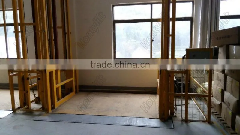 cargo elevator /guide rail lift / hydraulic warehouse cargo lift/ vertical cargo lift