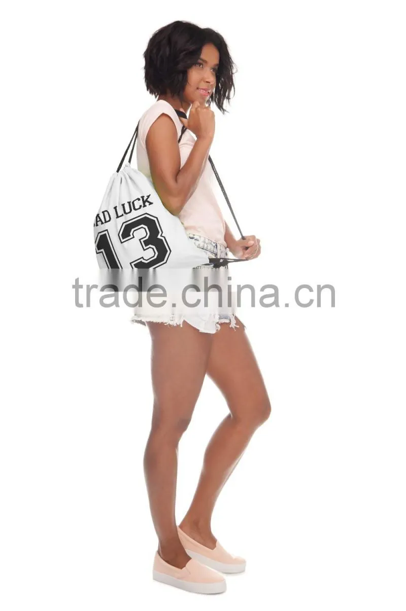 Brand New Custom 3D Print Cheap Cloth Drawstring Sports Bag