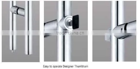 Stainless steel entrance door glass handle lock