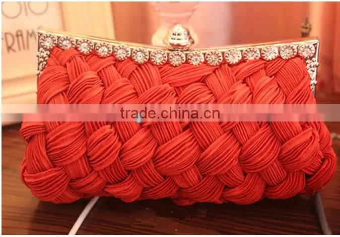 factory sell beautiful woven evening clutch bags vogue cluth bag lady hand bag