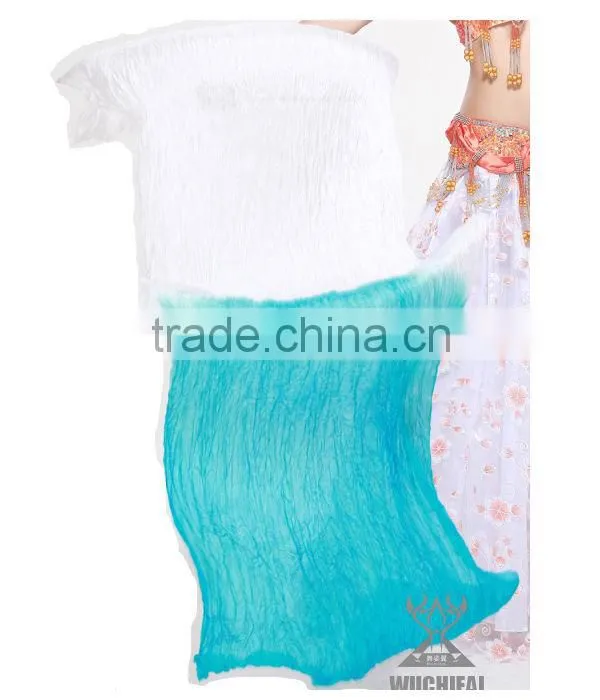Long Silk Fabric Dancing Fans for Belly Dance