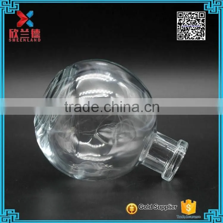 big capability spherical shape 280ml aroma diffuser glass bottle with cork