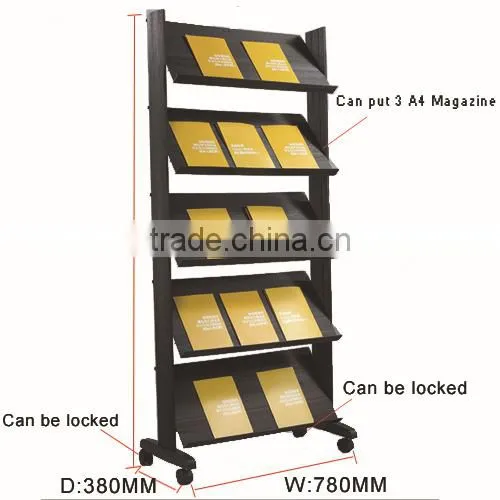 metal book display racks for supermarket