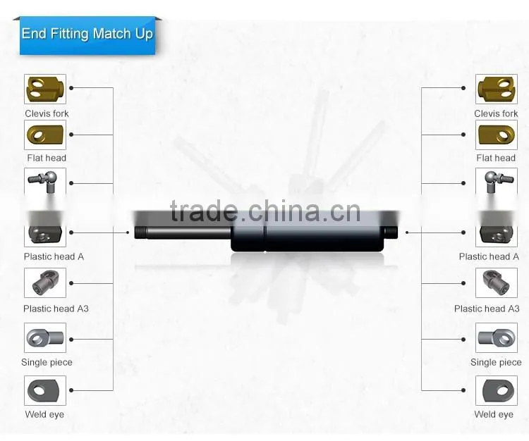 Factory supplier custom furniture struts stainless steel tension gas struts