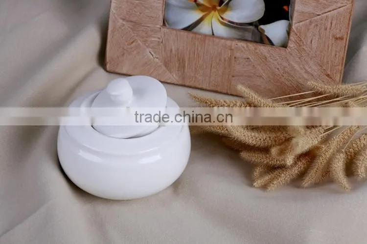 plain domestic ceramic chafing sugar pot