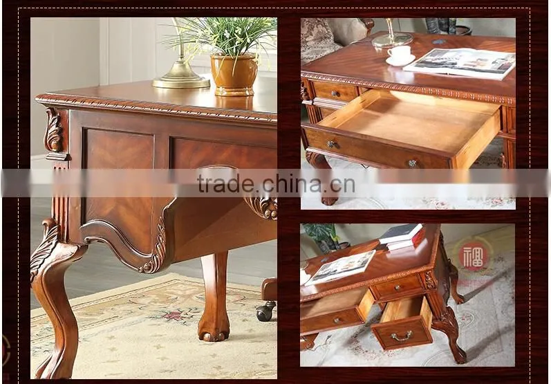 Solid wood vintage office computer desk assemble for office furniture AG-203