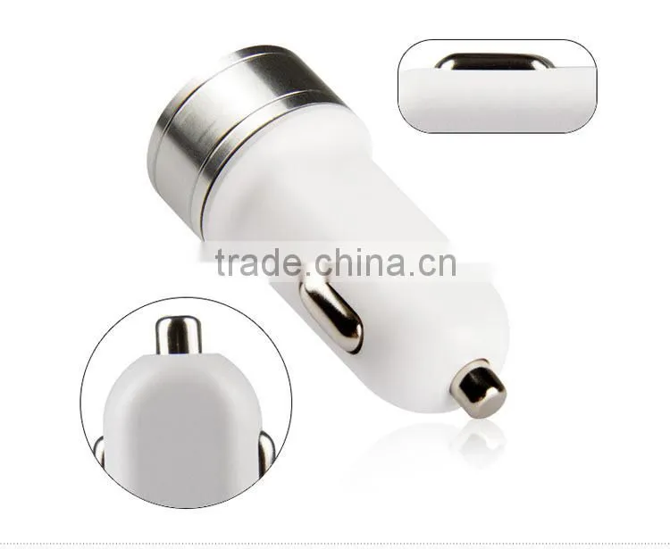 Custom car charger adapter portable car charger dual usb for mobile phone