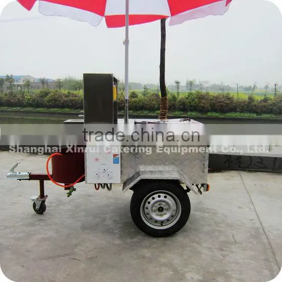 2013 Preferential Price 3 Wheels 1.1M Electric Mobile Small Hot Dog Trailer Cart XR-HD110 A