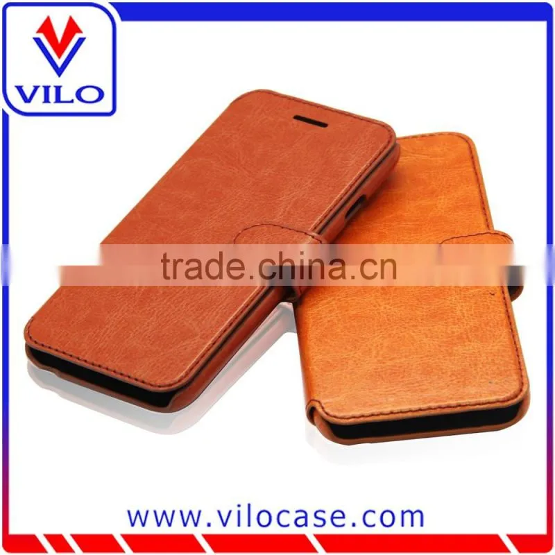 2016 Universal PU leather smart phone wallet case for Iphone 6 credit card case with stand