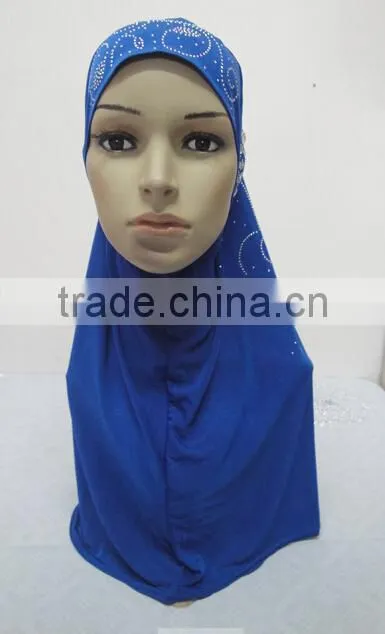 H252 latest muslim hijab with rhinestone and crystals