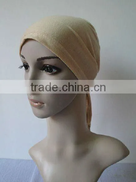 C005 new muslim tie back underscarf,cotton underscarf and hats