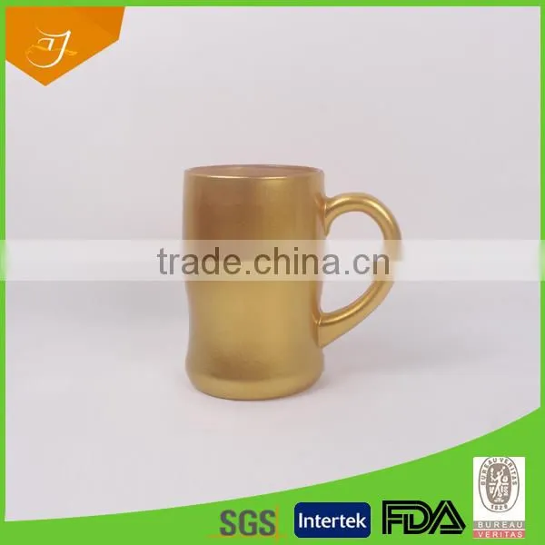 hot sale lage capacity beer galss mug/High Quality Color Glass Mug With Handle