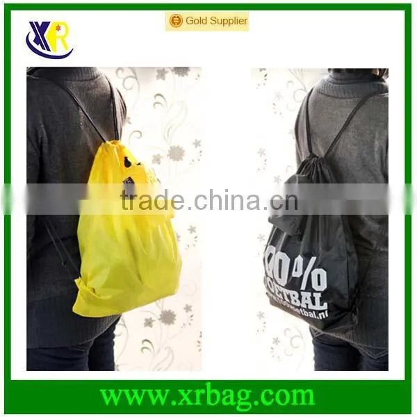 Custom cheap drawstring nylon carrying bag with logo