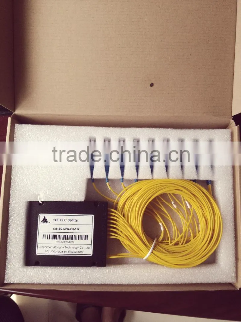 Optical path devices Optical Splitter 1 to 8 PLC splitter 1x8 G657A LC connector