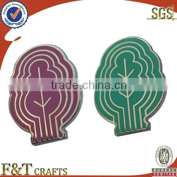 die struck made metal badges with butterfly clutch