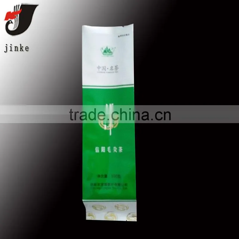 Bright colored green tea bags