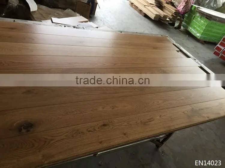 Antique Dark Smoked White Oak Wood Parquet Flooring