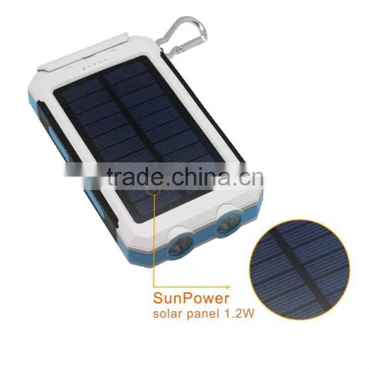 Universal portable compass usb 8000mah waterproof mobile phone powerbank