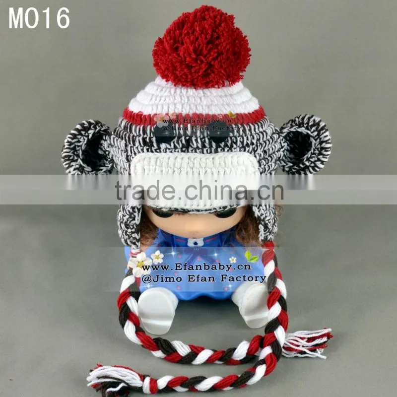 cute animal beanie custom knitted infant crochet hats pattern