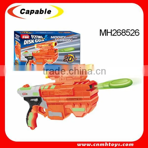 2015 good quality flying disk gun,shooting disk toy