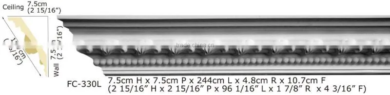 2015 High Quality Good price beautiful luxury Decorative pu Carving Cornice Mouldings