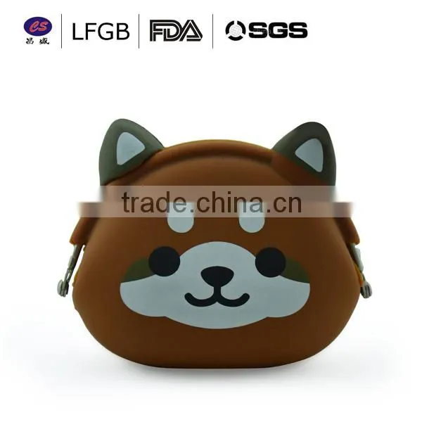 Christmas gifts custom silicone coin purse / small cute silicone coin wallet on hot sale