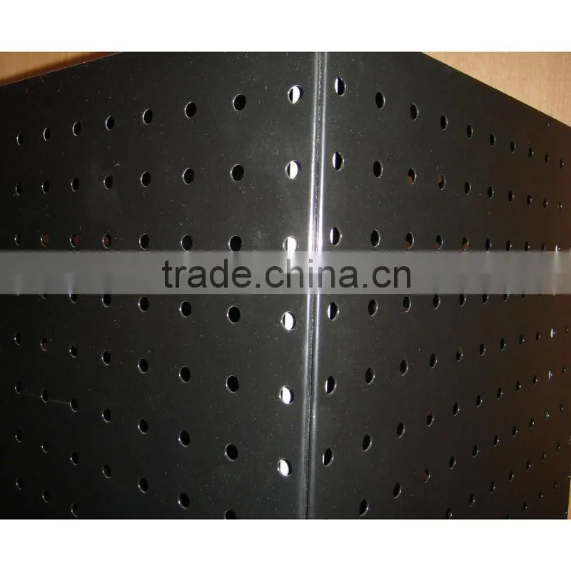 four sides metal floor rotating pegboard rack with trade assurance