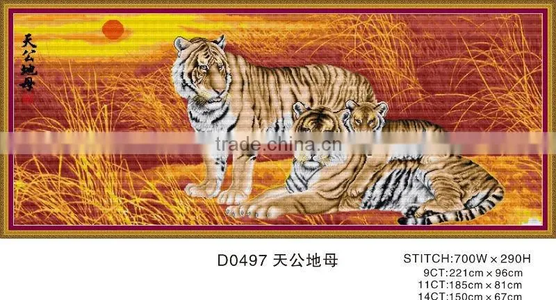 tiger counted cross stitch kits,cartoon cross stitch embroidery