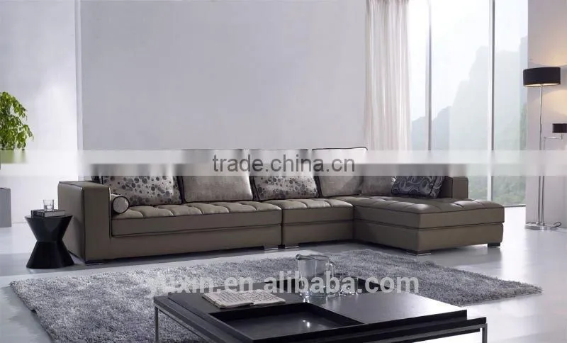medium sized grey green genuine leather sofa/synthetic leather sofa