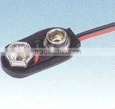 9V black plastic material assembly type battery snap