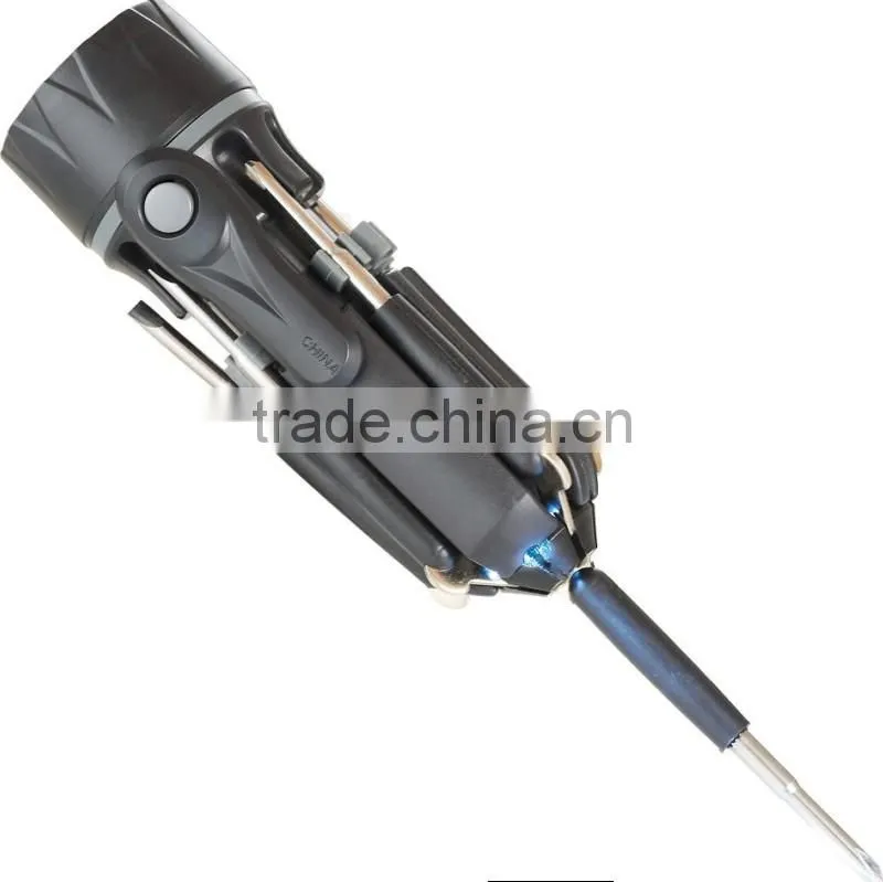 Multi screwdriver with torch