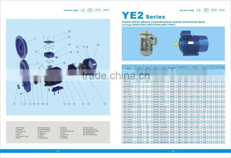 IEC standard three-phase asynchronous IP54motor