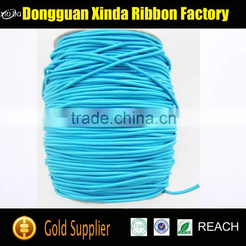 2015 Hot Sell High Quality Round Colorful Elastic Rubber Rope