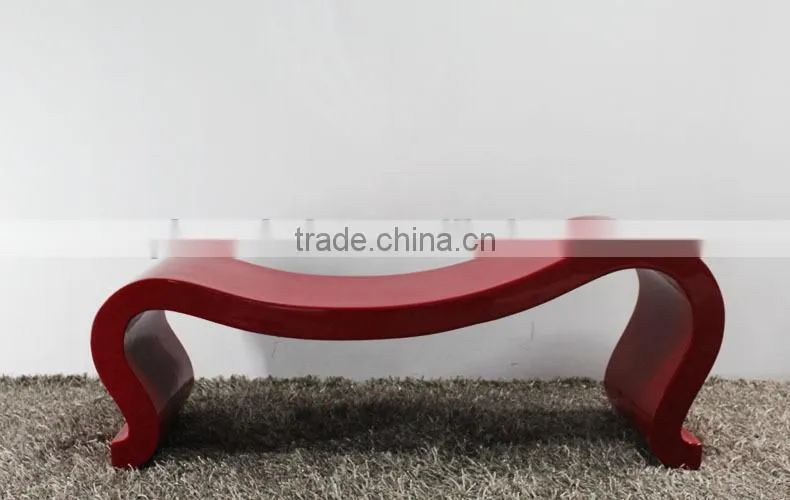 glass tea table design in fiberglass