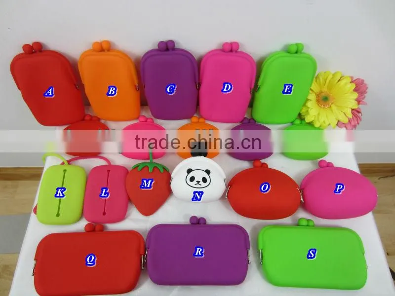 Candy color silicone bag purse silicone jelly bag shoulder diagonal package