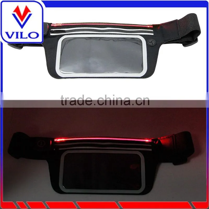 Outdoor sports LED wasit bag running belt fanny pack for runners