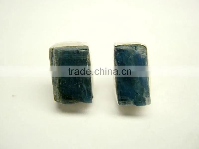 Tanzanite Raw Gemstone Stud 925 Sterling Silver Earring Jewelry, Rough Gemstone Stud Earring, Designer Gemstone Jewelry