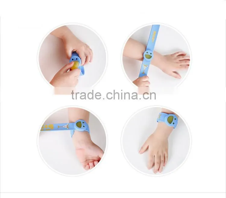Carton shape for Children Snap slap anti-mosquito silicone bracelet