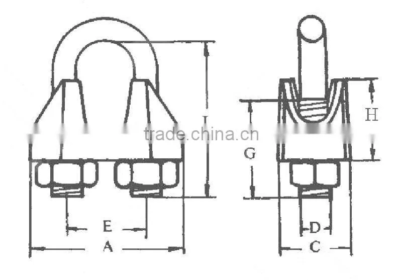 stainless steel wire rope clip