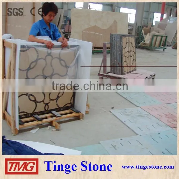 Waterjet table tops round shape tulip designs hotsale